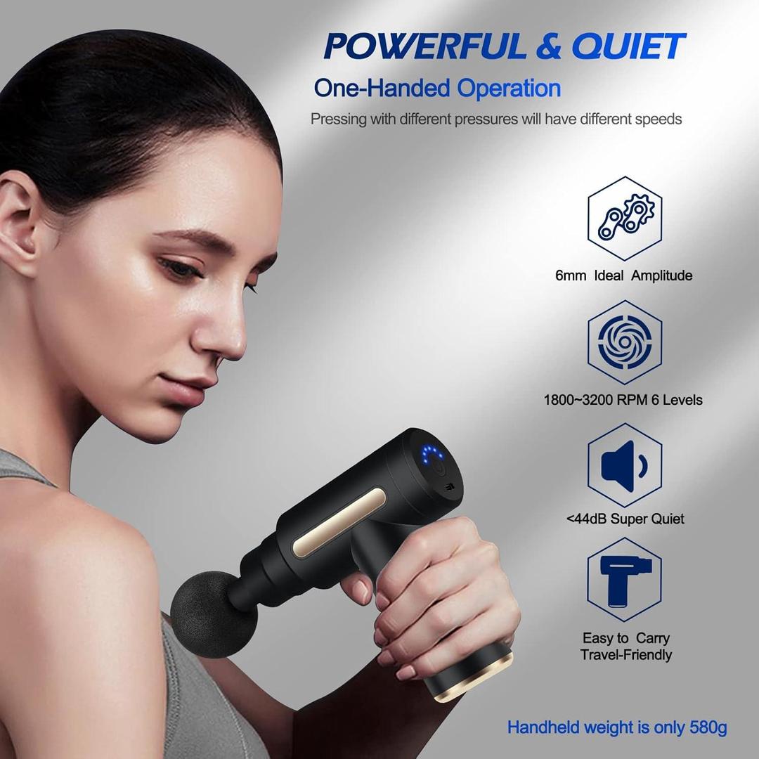Adjustable Speed Massager Gun - Portable Muscle Relief Device