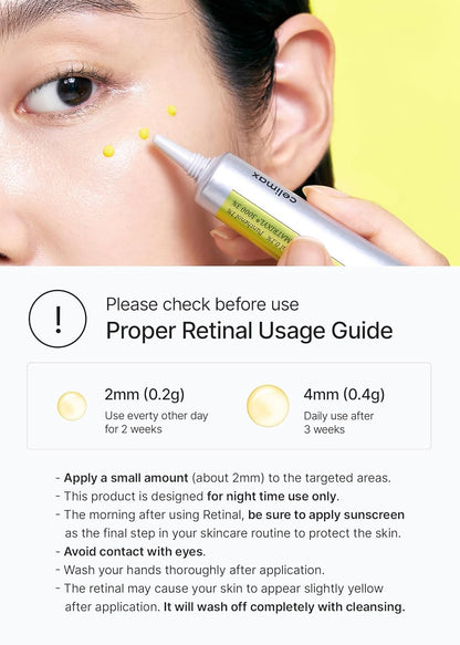 Celimax The Vita A Retinal Shot Tightening Booster | 0.1% Retinal, 3% Matryxyl, High-Strength Retinoid for Anti-Aging, Pore Minimizer, Wrinkles & Fine Lines, Firmer Skin, 15ml