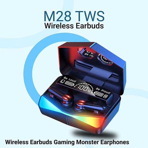 M28 TWS Wireless Earbuds, Dual Mode with Game & Music Modes